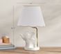 Ceramic Elephant Table Lamp (17")