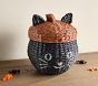 Pumpkin Cat Woven Treat Container
