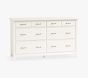 Open Box: Rory 8 Drawer Dresser (56"W x 20"D) - Heritage White, Antique Bronze.
