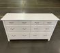 Open Box: Rory 8 Drawer Dresser (56"W x 20"D) - Heritage White, Antique Bronze.