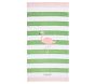 Rugby Stripe Flamingo Kid Beach Towel UPF 50+
