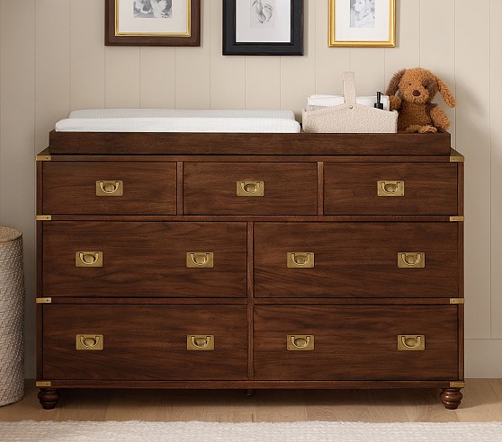 campaign dresser & Nightstand Set  Rehaus To prevent injuries from furniture tip Campaign 7-Drawer Changing Table (56w