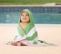 Rugby Stripe Flamingo Baby Beach Hooded Towel UPF 50+