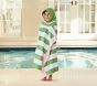 Rugby Stripe Flamingo Kid Beach Hooded Towel UPF 50+