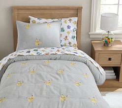 Pokémon Pikachu Embroidered Comforter & Shams