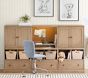 Cameron Stow-Away Desk With Cabinets Wall Storage System