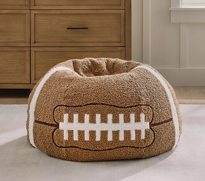 Anywhere Beanbag Sherpa Football Slipcover | Pottery Barn Kids