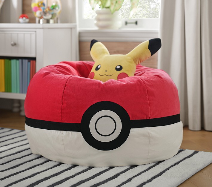 Anywhere Beanbag™ Pokémon Poké Ball Slipcover | Pottery Barn Kids