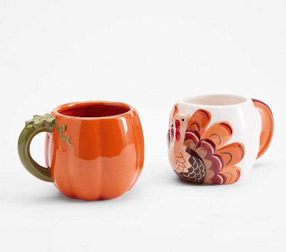 Rifle Paper Co. Thanksgiving Kids Mugs, Set of 2 | Pottery Barn Kids