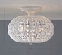 Clear Acrylic Round Flush Mount Chandelier