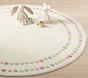Rainbow Pearl Dot Border 5' Round Rug