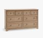 Open Box: Fillmore 8 Drawer Dresser (56"W x 20"D) - Seadrift/Natural Cane