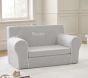 Anywhere Sofa Lounger<sup>&reg;</sup>, Gray with White Piping