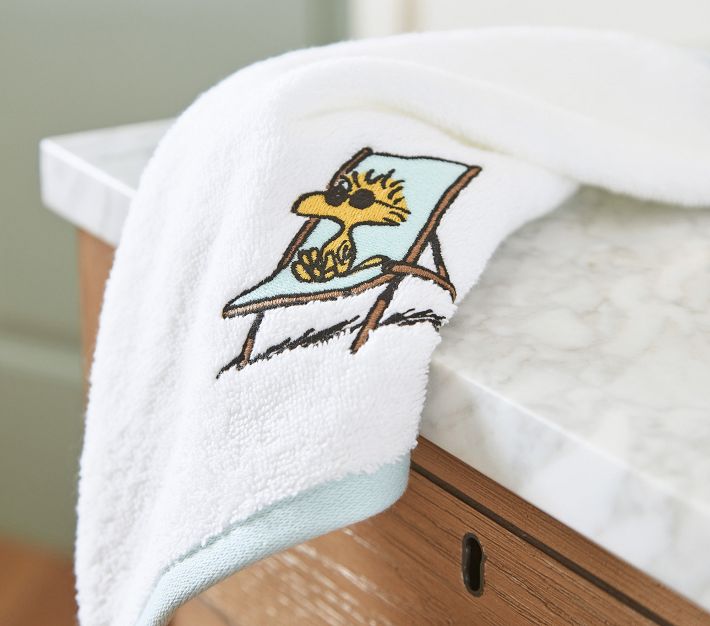 Peanuts® Snoopy® Surf Bath Towels | Pottery Barn Kids