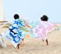 Rainbow Heart Kid Beach Towel UPF 50+