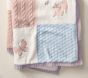 Cat Heirloom Sherpa-Backed Patchwork Knit Baby Blanket