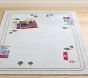 Interactive Play Train Border Wool Rug