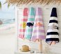 Flamingo Stripe Baby Beach Hooded Towel UPF 50+