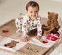 Teddy Bear Heirloom Sherpa-Backed Patchwork Knit Baby Blanket