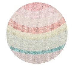 Rainbow Ombre 5' Round Rug