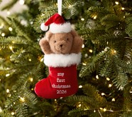 Baby's First Christmas Bear in Stocking Ornament