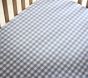 Gingham Organic Cotton Crib Fitted Sheet