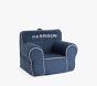 Anywhere Chair<sup>&reg;</sup>, Navy Sherpa with Gingham Piping