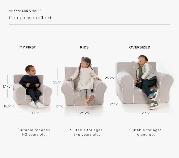 Anywhere Chair, Monochrome Twill Collection | Pottery Barn Kids