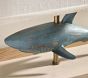Carved Wood Shark Table Lamp (15")