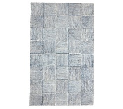 Concentric Square Tile Wool Rug