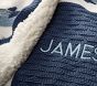 Whale Heirloom Sherpa-Backed Patchwork Knit Baby Blanket
