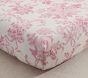 LoveShackFancy Damask Floral Organic Cotton Crib Fitted Sheet