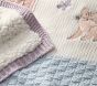 Cat Heirloom Sherpa-Backed Patchwork Knit Baby Blanket