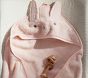 Super Soft Blush Bunny Baby Hooded Towel &amp; Washcloth Set