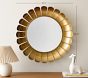 Sculpted Metal Sun Mirror (30")