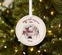Personalized Baby's First Christmas Pink Santa Ornament