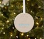 Personalized Mini Footprint Baby's First Disc Ornament