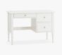 Open Box: Catalina Storage Desk (45"W x 22"D) - Simply White, Brushed Nickel Knobs
