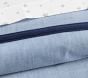 Braided Trim Cotton Duvet Cover &amp; Shams