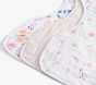 Wildflower Butterfly Organic Muslin Burp Cloth, Set of 3
