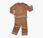 Gingerbread Bamboo Viscose Adult Relaxed Fit Crew Pajama Set