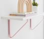 Shelf With Colored Metal Brackets