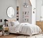 Black Metal Framed Round Mirror (31")