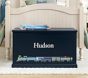 Painted Toy Chest with Trains (31")
