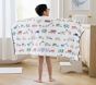 Busy Trucks Kid Hooded Towel