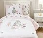 Blush Holly Jolly Santa Quilt Bedding Set