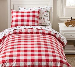 Buffalo Check Organic Cotton Percale Duvet Cover & Shams
