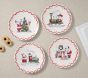 Classic Christmas Melamine Scallop Plate