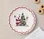 Classic Christmas Melamine Scallop Plate