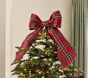 Oversized Stewart Plaid Bow Tree Topper